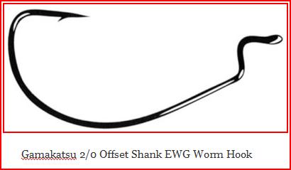 Gamakatsu 2/0 Offset Shank Worm EWG